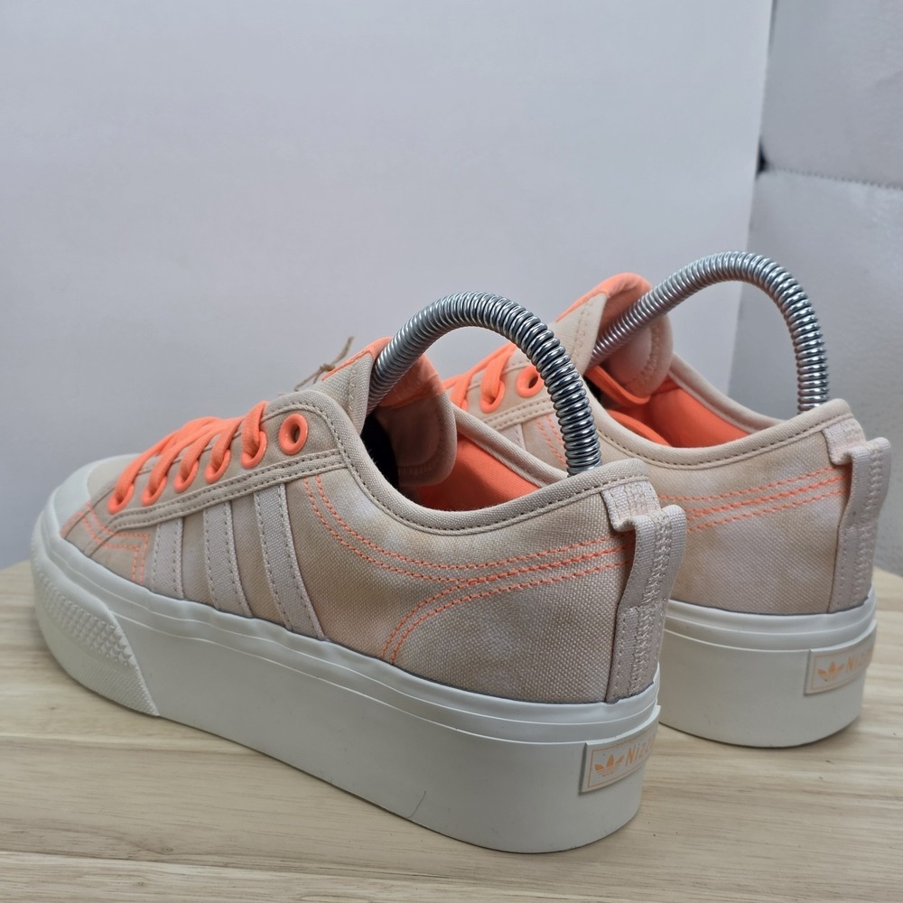 Women's Size 8.5 - Adidas Originals Bliss Orange NIZZA Platform HQ1968 - Picture 7 of 8
